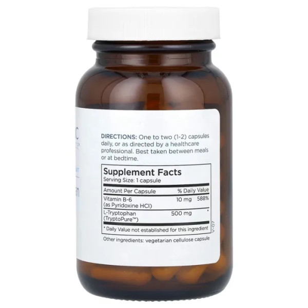 L-триптофан, L-Tryptophan, Metabolic Maintenance, 500 мг, 60 капсул