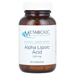 Альфа-липоевая кислота 100 мг, Metabolic Maintenance Alpha Lipoic Acid, 90 капсул