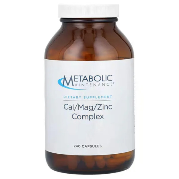 Кальцій, магній, цинк, Cal\/Mag\/Zinc Complex, Metabolic Maintenance, 240 капсул