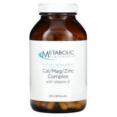 Кальцій Магній Цинк з Вітаміном D, Metabolic Maintenance Cal/Mag/Zinc Complex with Vitamin D, 240 капсул