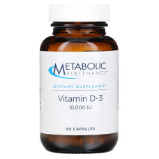Витамин D3 10000 МО, Metabolic Maintenance Vitamin D-3, 60 капсул