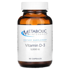 Витамин D3 5000 МЕ, Metabolic Maintenance Vitamin D-3, 90 капсул