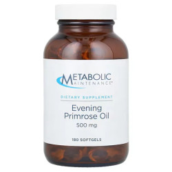 Масло примулы вечерней 500 мг, Metabolic Maintenance Evening Primrose Oil, 180 мягких капсул