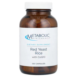 Красный дрожжевой рис с коэнзимом Q10, Metabolic Maintenance Red Yeast Rice with CoQ10, 120 капсул