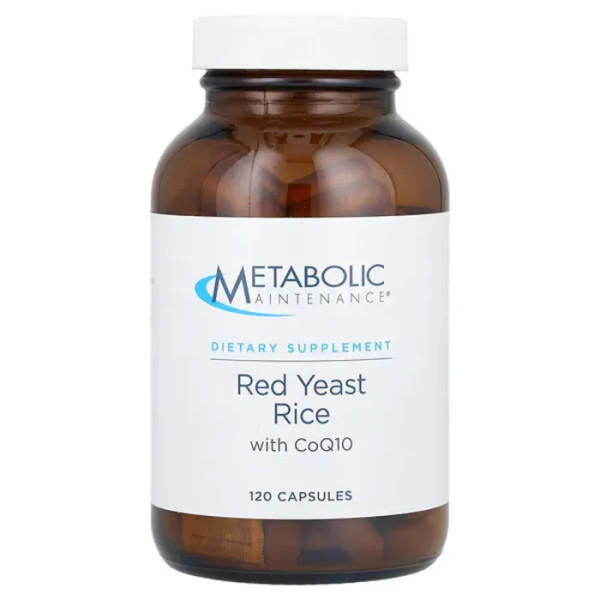 Червоний дріжджовий рис з коензимом Q10, Red Yeast Rice with CoQ10, Metabolic Maintenance, 120 капсул