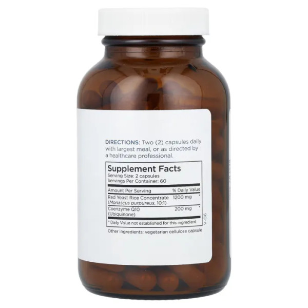 Червоний дріжджовий рис з коензимом Q10, Red Yeast Rice with CoQ10, Metabolic Maintenance, 120 капсул