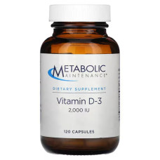 Витамин D3, Metabolic Maintenance Vitamin D-3, 2000 МЕ, 120 капсул