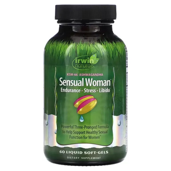 Підтримка лібідо, витривалості та стресу для жінок, Endurance, Stress, Libido, Irwin Naturals, Sensual Women, 60 гелевих капсул