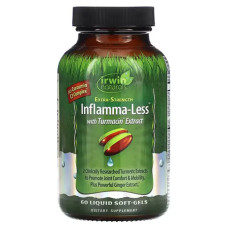 Рухливість суглобів без запалення, супер сила, Irwin Naturals Inflamma-Less With Turmacin Extract Extra-Strength, 60 гелевих капсул