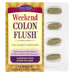 Очищення кишечника на вихідні, Nature's Secret Weekend Colon Flush, 16 таблеток