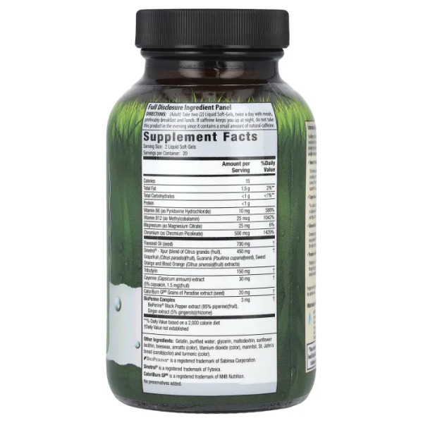 Жироспалювач, Stored-Fat Belly Burner, Irwin Naturals, від накопиченого жиру на животі, 40 гелевих капсул