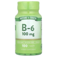 Витамин B6 100 мг, Nature's Truth Vitamin B-6, 100 таблеток