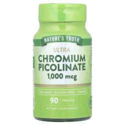 Хром пиколинат 1000 мкг, Nature's Truth Ultra Chromium Picolinate, 90 таблеток