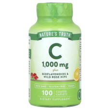 Витамин C с биофлавоноидами и шиповником, Nature's Truth Vitamin C, 100 каплет