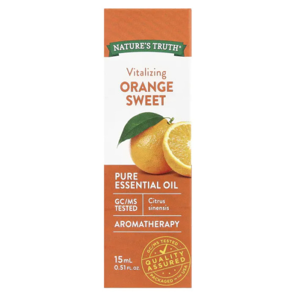 Ефірна олія апельсина, Vitalizing Orange Sweet, Nature's Truth, цілюща, 15 мл