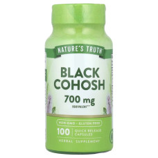 Клопогон кистевидный 700 мг, Nature's Truth Black Cohosh, 100 капсул быстрого высвобождения