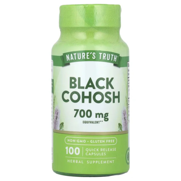 Клопогон кистевидний, Black Cohosh, Nature's Truth, 700 мг, 100 капсул швидкого вивільнення