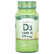Вітамін D3, Vitamin D3, Nature's Truth, висока ефективність, 25 мкг (1000 МО), 250 гелевих капсул швидкого вивільнення