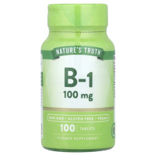 Вітамін B1 100 мг, Nature's Truth Vitamin B-1, 100 таблеток