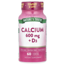 Кальцій з вітаміном D3, Calcium + D3 Nature's Truth, 60 каплет