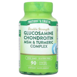 Глюкозамин хондроитин МСМ и куркума, Nature's Truth Glucosamine Chondroitin MSM & Turmeric Complex, двойная сила 90 каплет