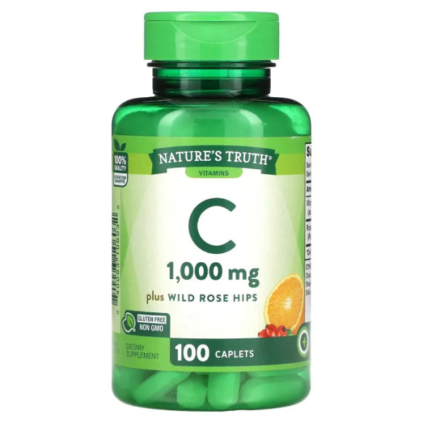 Вітамін С з шипшиною, Vitamin C, Nature's Truth, 1000 мг, 100 каплет
