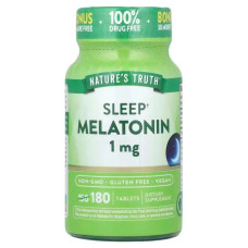 Мелатонин для сна 1 мг, Nature's Truth Sleep Melatonin, 180 таблеток