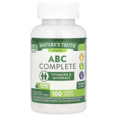 Мультивитамины и минералы, Nature's Truth ABC Complete Multivitamin, 100 каплет