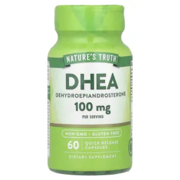 ДГЕА, DHEA, Nature's Truth, 100 мг, 60 капсул швидкого вивільнення (50 мг на капсулу)