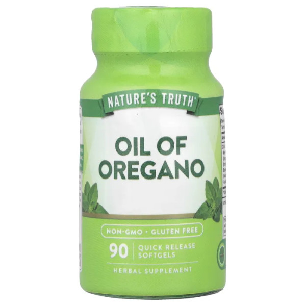 Олія орегано, Oil Of Oregano, Nature's Truth, 90 гелевих капсул швидкого вивільнення