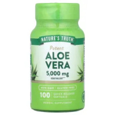 Алое віра 5000 мг, Aloe Vera Potent Nature's Truth, 100 гелевих капсул швидкого вивільнення
