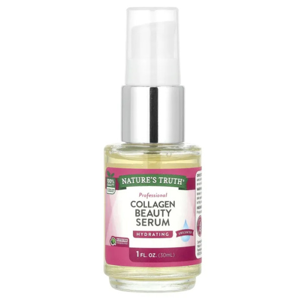 Сироватка для обличчя з колагеном, Professional Collagen Beauty Serum, Nature's Truth, професійна, без запаху, 30 мл
