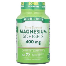 Магній 400 мг екстра сила, Magnesium Nature's Truth, 72 гелеві капсули швидкого вивільнення