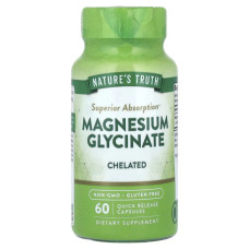 Магний глицинат хелатный, Nature's Truth Magnesium Glycinate, 60 капсул быстрого высвобождения