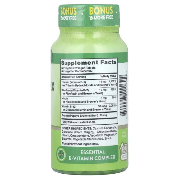 Вітаміни групи B плюс вітамін B-12, B-Complex, Nature's Truth, висока ефективність, 165 таблеток