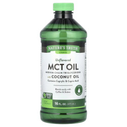 Олія MCT з кокосовим маслом без ароматизаторів, Nature's Truth MCT Oil, 473 мл