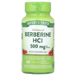 Берберін 500 мг, Nature's Truth Advanced Berberine, 60 вегетаріанських капсул (250 мг у капсулі)