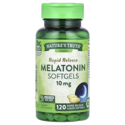 Мелатонін 10 мг, Nature's Truth Melatonin, 120 гелевих капсул швидкого вивільнення