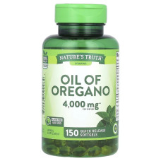 Олія орегано 2000 мг, Nature's Truth Oil Of Oregano, 150 гелевих капсул швидкого вивільнення