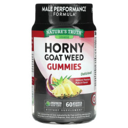 Горянка жевательные веганские, вкус фруктовый пунш, Nature's Truth Horny Goat Weed, 60 жевательных конфет