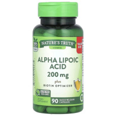 Альфа ліпоєва кислота 200 мг, Nature's Truth Alpha Lipoic Acid, 90 капсул швидкого вивільнення