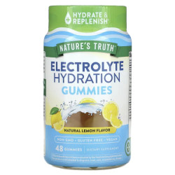 Электролиты жевательные, вкус лимон, Nature's Truth Electrolyte Hydration Gummies, 48 жевательных конфет