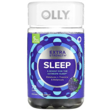 Сон 5 мг жувальні, смак ожина та м'ята, OLLY Sleep Blackberry Zen, 70 жувальних цукерок