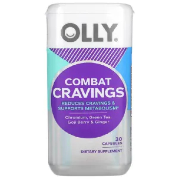 Контроль апетиту та підтримка метаболізму, Combat Cravings, OLLY, з хромом, 30 капсул