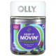 Здоров'я кишечника, Keep It Movin', OLLY, полегшує періодичні запори, зі смаком сливи та ягід, 30 жувальних цукерок.