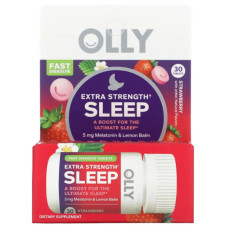 Сон екстра сила, смак полуниці, OLLY Sleep Extra Strength, 30 таблеток