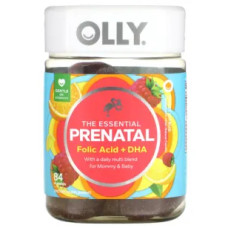 Пренатальний комплекс, жувальні, смак солодкий цитрус, The Essential Prenatal OLLY, з фолієвою кислотою та DHA, 84 жувальні цукерки