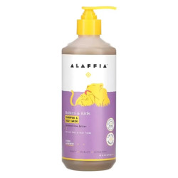 Детский шампунь и гель для душа, Alaffia Babies & Kids Shampoo & Body Wash, лимон и лаванда 473 мл