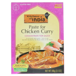 Паста для курячого каррі, концентрат соусу, середня гострота, Paste for Chicken Curry Kitchens of India, 100 г