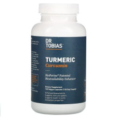 Куркумін 750 мг з біоперином, Dr. Tobias Turmeric Curcumin with Bioperine, 120 вегетаріанських капсул